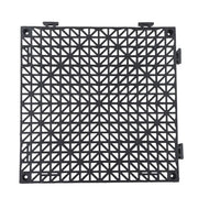 DURAFORCE 55PCS 12x12" Interlocking Drainage Floor Tiles Modular Interlocking Tile Black