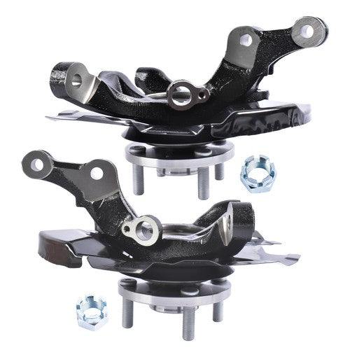 DURAFORCE Front LH+RH Steering Knuckle Assembly for Kia Rio Rio5 Hyundai Accent 2006-2011