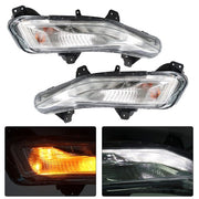 DURAFORCE Front Fog Lights For Chevy Malibu 2019-2022 Turn Signal Lights W/LED DRL RH+LH
