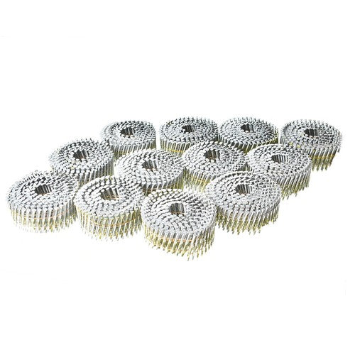 DURAFORCE 3600Pcs Siding Nails 1-1/2” x .092” 15 Degree Collated Wire Coil Full Round Head