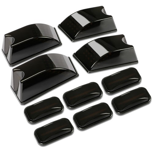 DURAFORCE 10PCS LED Cab Roof Light Marker Roof Top Lamps Smoke For 2003-2009 Hummer H2 SUT