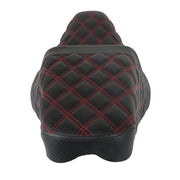DURAFORCE Red Lattice Stitch Carbon Fiber Gripper Step 2 Up Seat For Touring 2008-2020