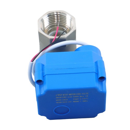 DURAFORCE Solid Motorized Ball Valve 3/4in Full Port SS 9-24V AC/DC NC Auto Return