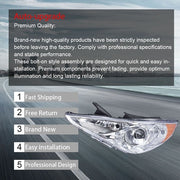 DURAFORCE 2x For Hyundai Sonata 11-14 Chrome Housing Amber Corner Projector Headlights