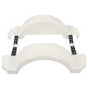 DURAFORCE 2 Single Axle Trailer Fenders w/ Top Step For 13" Wheels Tires Skirt Boat White