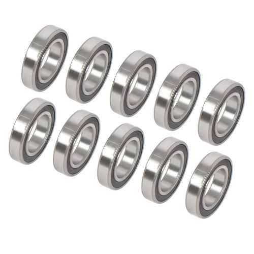DURAFORCE 10Pcs 6008-2RS Bearings 40×68×15mm Double Rubber Seals Deep Groove Ball Bearing