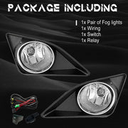 DURAFORCE Fit 2009-2010 Toyota Corolla LE CE XLE XRS Chrome Fog Lights Lamps Pair w/wiring