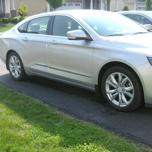 DURAFORCE 4 Pcs Chrome Side Skirt Door BODY MOLDINGS TRIMS For 2015-20 Chevrolet Impala