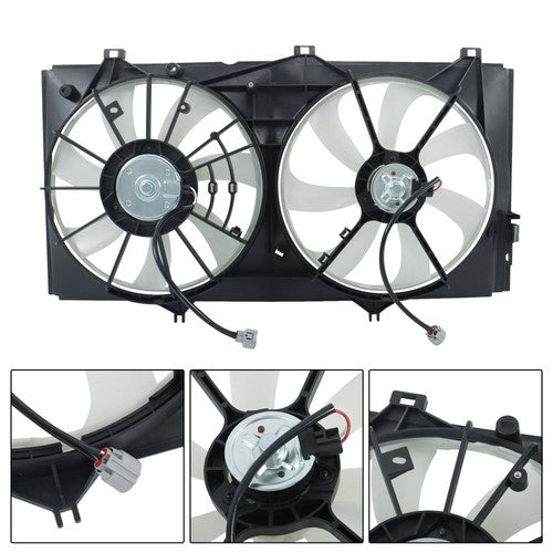DURAFORCE 621238 Radiator Cooling Fan Assembly Dual Fan For Toyota Camry 2001 2002-2007
