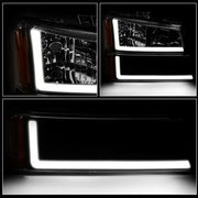 DURAFORCE FOR CHEVY SILVERADO AVALANCHE 03-07 LED DRL HEADLIGHT BUMPER LAMPS CHROME/BLACK