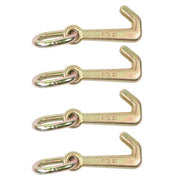 DURAFORCE 4 Pack 5/16 Inch G70 Mini J Hook Hook 5400 Lbs Working Load Limit Towing Hooks