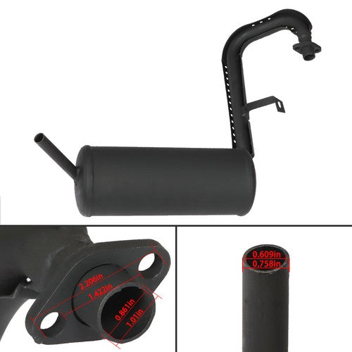 DURAFORCE 101859301 Golf Cart Exhaust Muffler For Club Car DS Gas FE290 Kawasaki 1994-2014