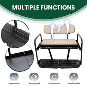 DURAFORCE Rear Flip Back Seat Kit For Pre-1994 EZGO Marathon Golf Cart Fold Down - Tan