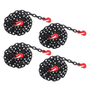 DURAFORCE 4PCS Binder Chain 3/8'' X 10' Grade 80 Transport Tow Chain Grab Hooks 7100 LBS