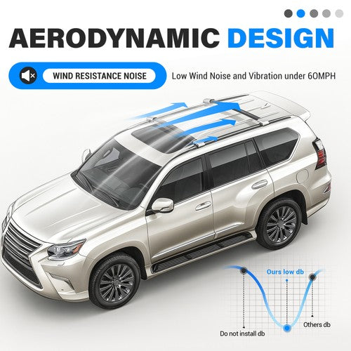 Roof Rack Luggage Aluminum #PT278-60170 #PT278-60091 For Lexus GX460 10-23