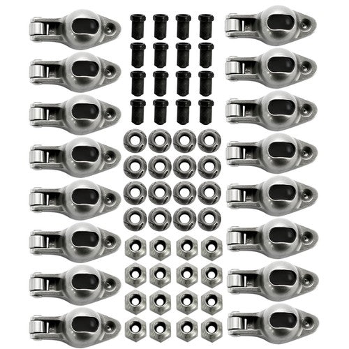 DURAFORCE 1.6 Ratio 3/8" Steel Roller Rocker Arms for Small Block Chevy 262-400 1955-1986