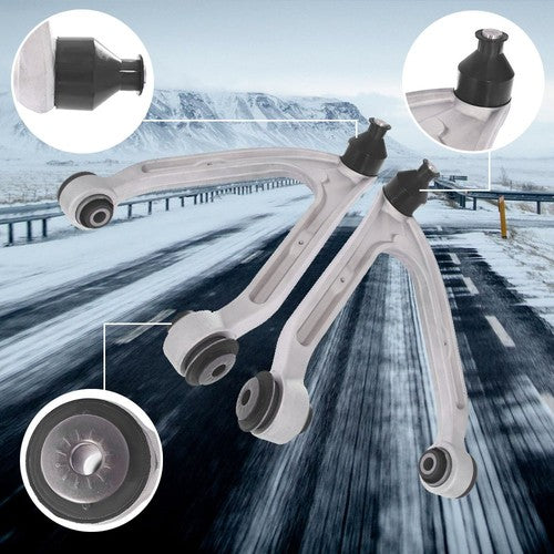DURAFORCE Fit For 06-10 Hummer H3 H3T 2Pc Front Upper Control Arms Ball Joint LH & RH Kit