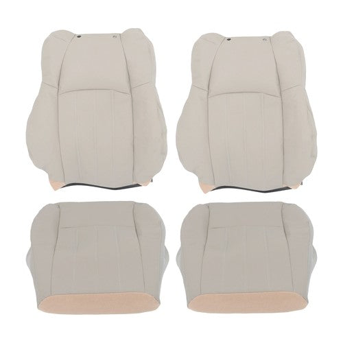 DURAFORCE For Chrysler 300C 2005-2010 4PCS Both Side Bottom&Top Seat Cover Lt Gray Leather