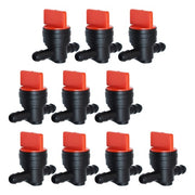 DURAFORCE 10PK 1/4" Straight In-Line Gas Fuel SHUT-OFF / CUT-OFF Valves Petcock 494768