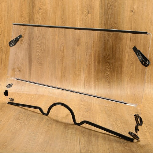 DURAFORCE 1/4" Clear Front Folding Full Windshields For 04-13 Yamaha Rhino 450 660 700 UTV