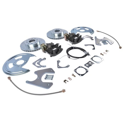 DURAFORCE Fits 1970-1981 GM F-Body Rear Disc Conversion Cross Drilled and Slotted Rotors