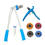 DURAFORCE Precision Manual PEX Pipe Expander Tool Kit Expansion Heads W/ 3/8",1/2",3/4",1"