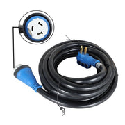 DURAFORCE 50 Amp 30ft Generator Extension Cord & Power Inlet Box Power Combo Kit