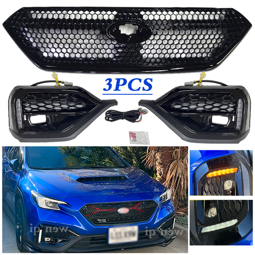 DURAFORCE LED Turn Signal DRL Fog Bezel Light Grille for 2022 2023 for Subaru WRX STI