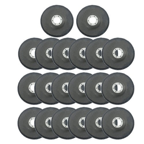 DURAFORCE 20 Pcs 4.5" x 7/8" 80 Grit Flap Discs Grinding Wheels T29 for Angle Grinder