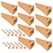 DURAFORCE 10 Sets 1U3202 Digging Bucket Teeth with Pins 8E6208 & Retainers 8E6209 for J200