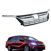 DURAFORCE Front Upper Grille Bumper Grill Chrome Headlight Eyelid For 18-21 Honda Odyssey
