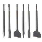 DURAFORCE 6-Pack Concrete Drill Bit Set Includes Point Chisel + 20mm & 40mm Flat Chisel