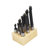 DURAFORCE 1/2" BORING BAR SET PRO QUALITY 9 PCS CARBIDE TIPPED BARS 1/2" SHANK LATHE TOOL
