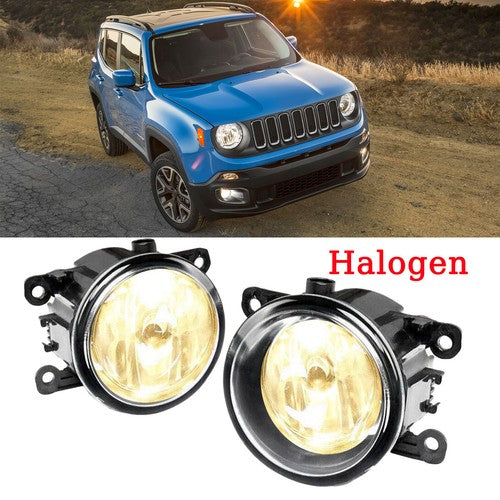 DURAFORCE Front Clear Lens Fog Lights Bumper Lamp for 2015-2018 for Jeep Renegade