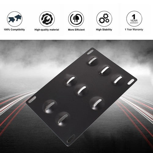 DURAFORCE For Audi A4 S4 A5 S5 A7 Front Bumper Tow Hook License Plate Mount Bracket Holder