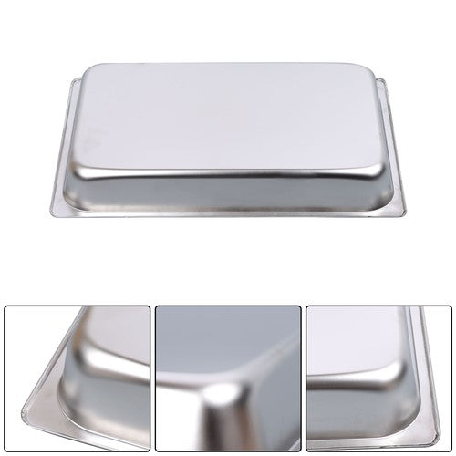 DURAFORCE 2.5 Inch Deep 6 Pack Full Size Restaurant Steam Table Pans Without Lid