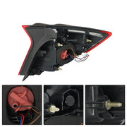 DURAFORCE Red Tail Light For Hyundai Sonata 2020-2022 Outer Lamp LH/Driver LED Rear Chrome