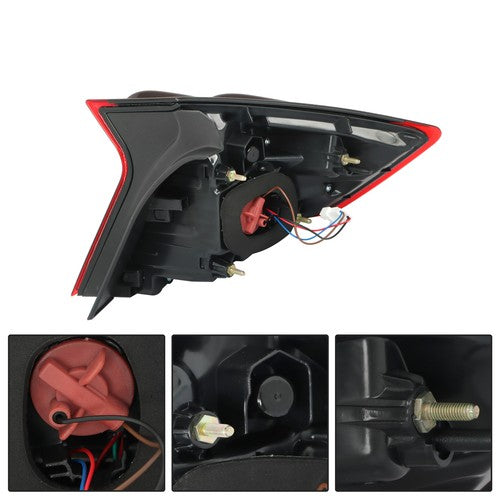 DURAFORCE Red Tail Light For Hyundai Sonata 2020-2022 Outer Lamp LH/Driver LED Rear Chrome