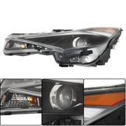DURAFORCE Black Halogen LH/Driver w/LED Headlight Projector For Hyundai Elantra 2021-2022