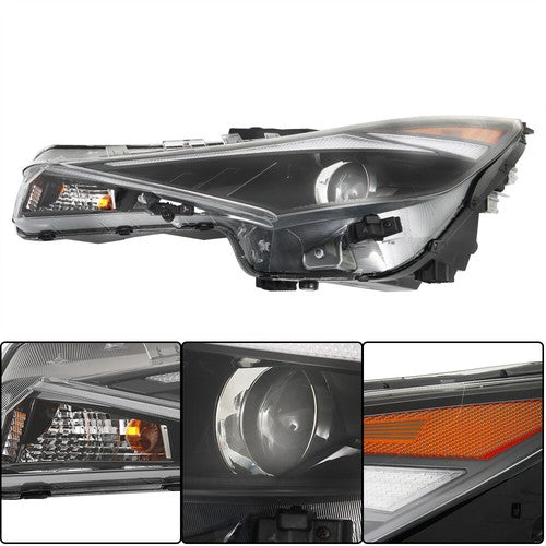 DURAFORCE Black Halogen LH/Driver w/LED Headlight Projector For Hyundai Elantra 2021-2022