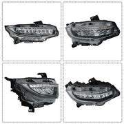 DURAFORCE Headlight Headlamp Chrome Housing For Honda Civic 2016-2019 Passenger Right Side