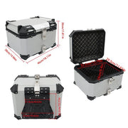DURAFORCE 55L Silver Luggage Waterproof Tail Box Scooter Trunk Storage Top Case Motorcycle