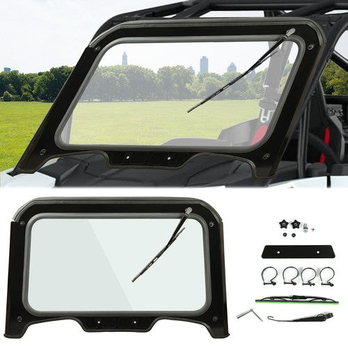 DURAFORCE For Polaris RZR XP 4 1000 Turbo Glass Front Full Vented Windshield 2019-2023