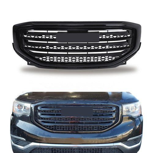 DURAFORCE Suitable For GMC Acadia 2017-2019 Front Bumper Upper Grille Plastic Gloss Black