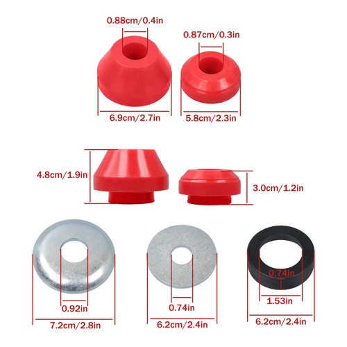 DURAFORCE Fit For Bronco Ranger F150 F250 Front Suspension Radius Arm Bushing Kit
