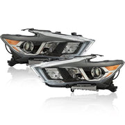 DURAFORCE For Maxima S|SL|SV 2016-2017 18 Headlights Clear Lens LH+RH Pair Housing Chrome