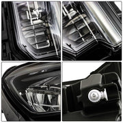 DURAFORCE For Grand Cherokee 2021-2024 (w/o Animation & Leveling) Pair Headlamps LED Black