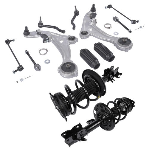 DURAFORCE 12x Front Struts w/ Spring Lower Control Arms Tierod For Nissan Altima 2007-2012