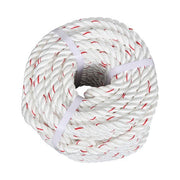 DURAFORCE 1790 Pounds white Red 5/8 'x 120'High Strength Braided Rope Breaking Strength