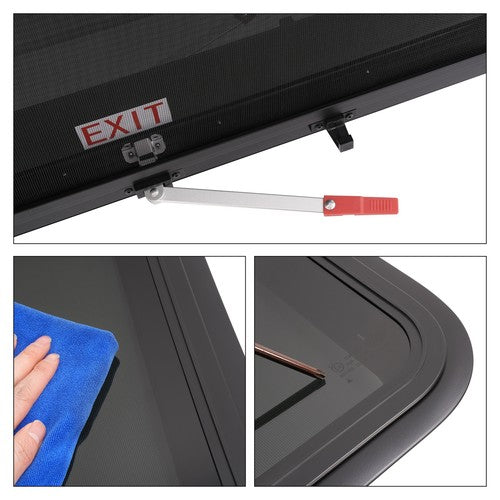 DURAFORCE 36" W x 22" H For Camper Emergency Push Out Window RV Exit Window W/ Ring & Seal